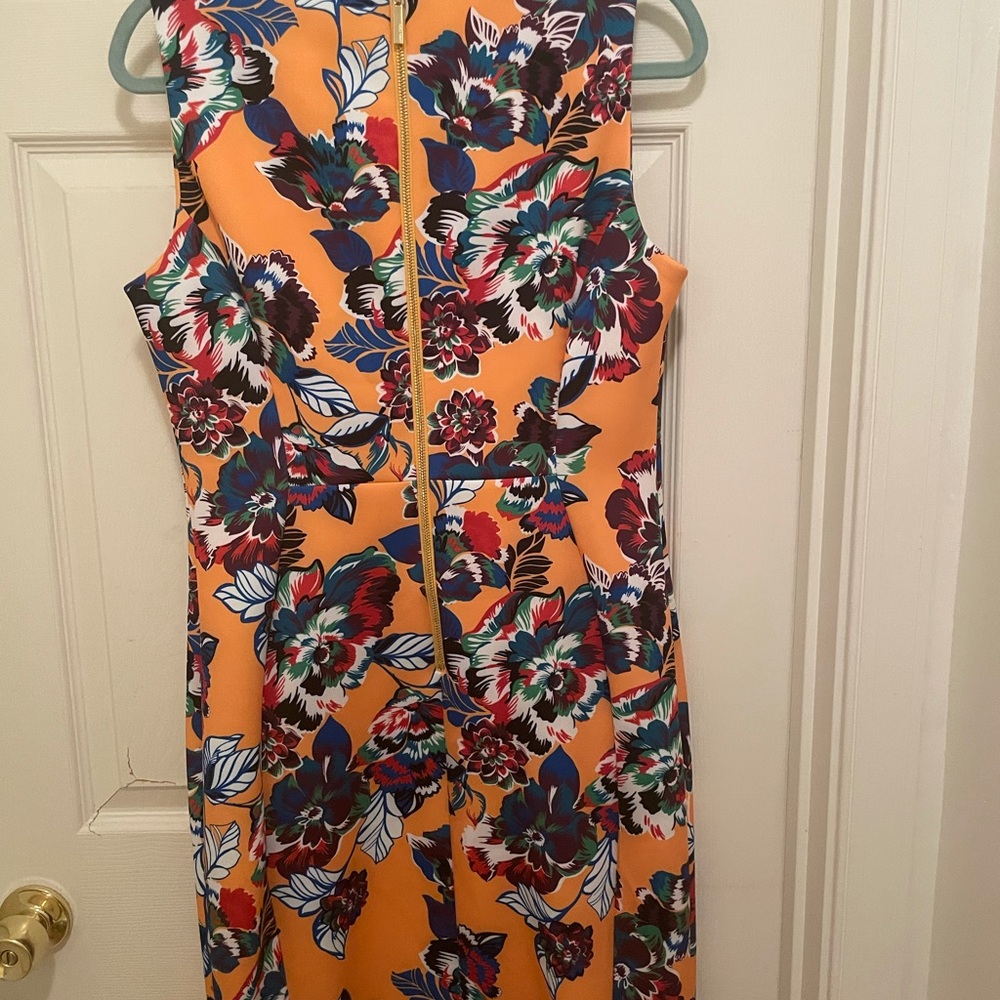 Size 12 very vibrant flower design dress